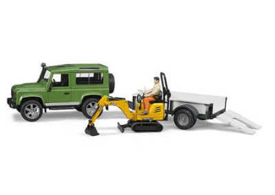 Bruder landrover and digger toys